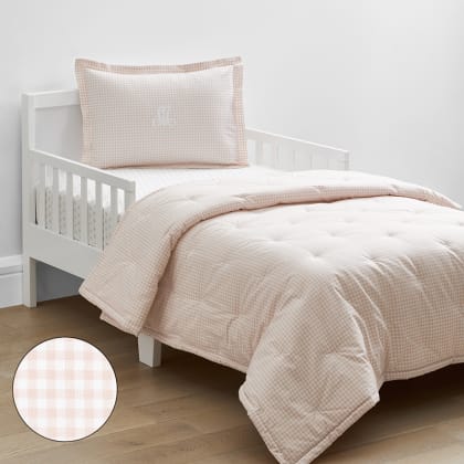 Company Kids™ Ditsy Gingham Organic Cotton Percale Sheet Set - Pink