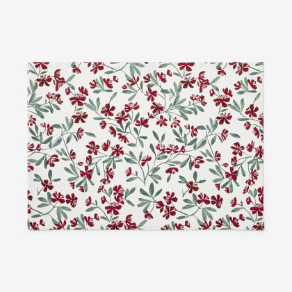 Printed Cotton Placemat, Set Of 4 - Floral