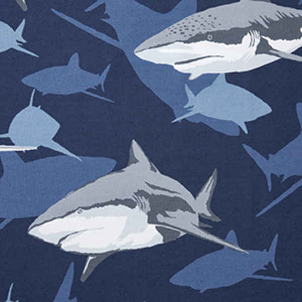Sharks Classic Cool Organic Cotton Percale Duvet Cover Set,
