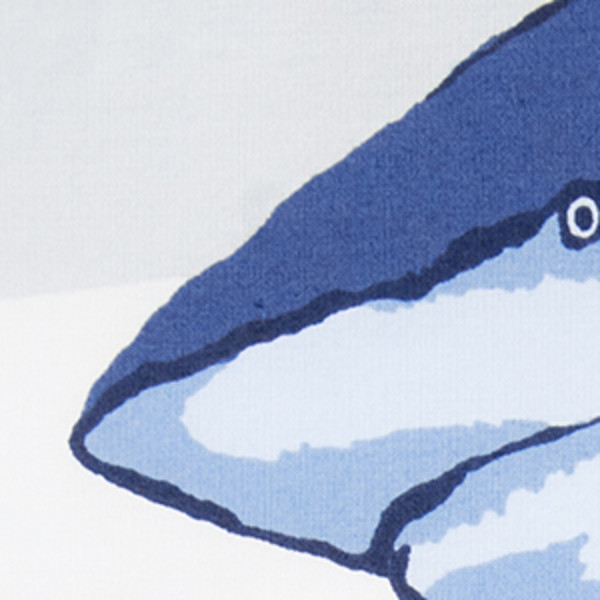 Sharks Classic Cool Organic Cotton Percale Bed Sheet Set - Gray Multi, Queen,Gray Multi