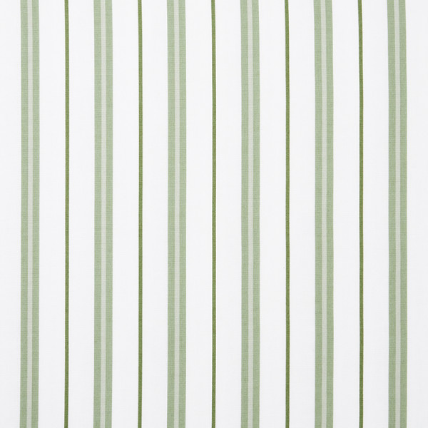Vertical Stripes Classic Cool Organic Cotton Percale Bed Sheet Set - Moss, Twin,Moss