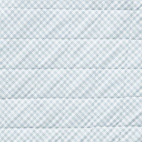Ditsy Gingham Classic Cool Organic Cotton Percale Quilted Reversible Sherpa Stroller Blanket - Blue,Ditsy Gingham Blue