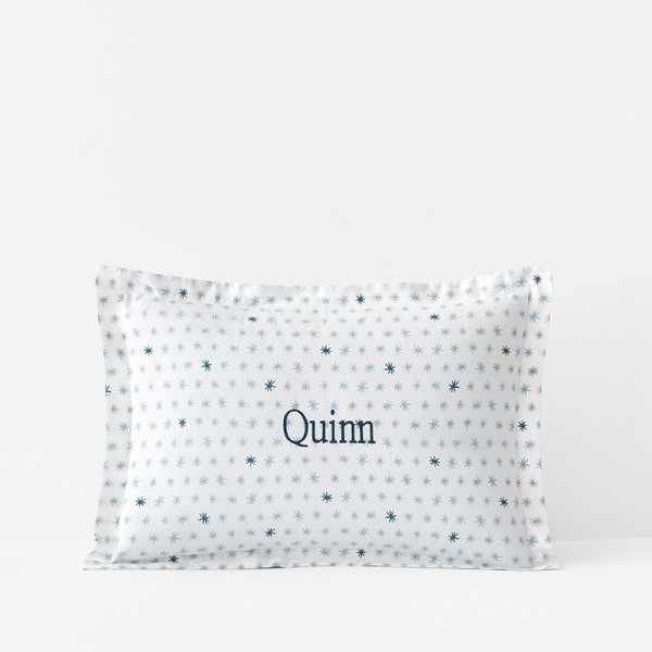 Ditsy Star Classic Cool Organic Cotton Percale Toddler Sham,