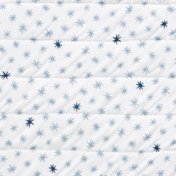 Ditsy Star Classic Cool Organic Cotton Percale Quilted Reversible Sherpa Stroller Blanket,Ditsy Star Blue