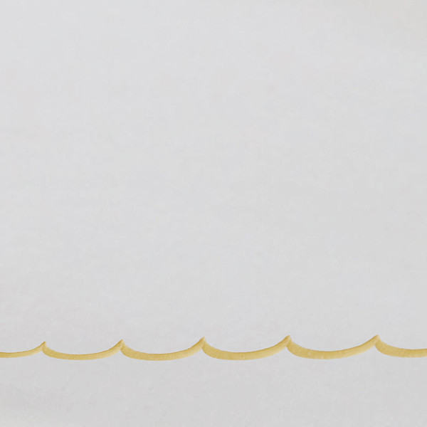 Scallop Embroidered Premium Cool Egyptian Percale Bed Sheet Set - Yellow, Twin,Yellow