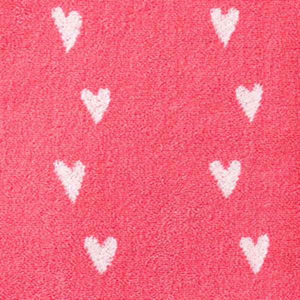 Star Cotton Washcloths, Set of 2 - Pink Hearts,Pink Hearts
