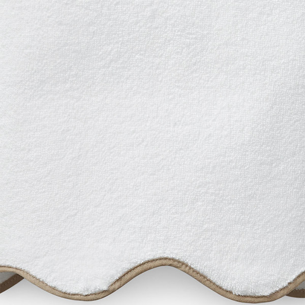 Scalloped Edge Bath Sheet - Beige,Beige