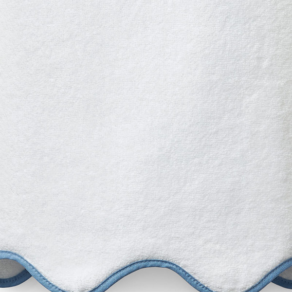 Scalloped Edge Bath Sheet - Light Blue,Light Blue