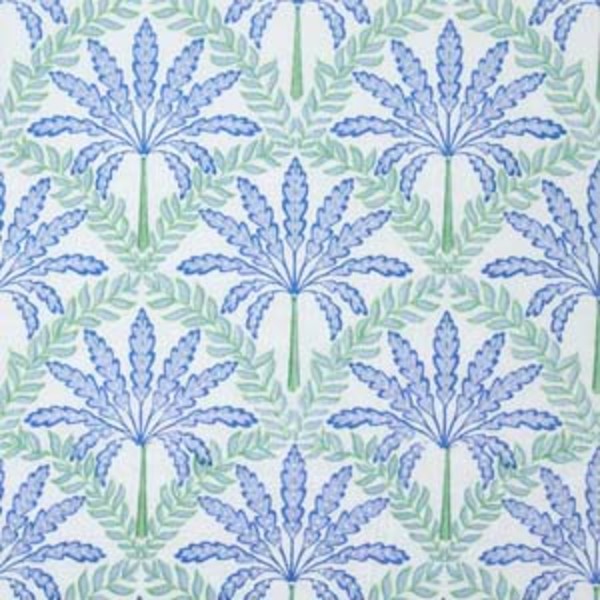 Printed Poplin Women's Nightshirt - Blue Palm, XXL,Blue Palm