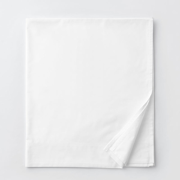 Premium Cool Organic Cotton Percale Flat Bed Sheet,
