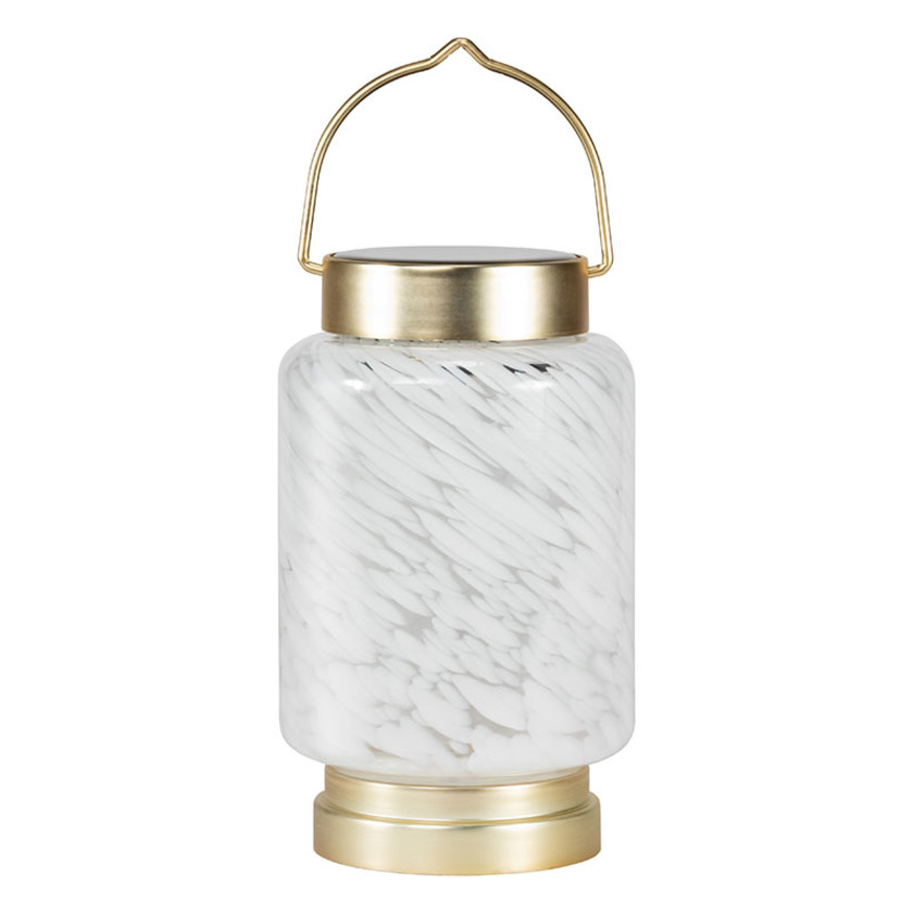 Boaters Glass Solar Outdoor Lantern,Square