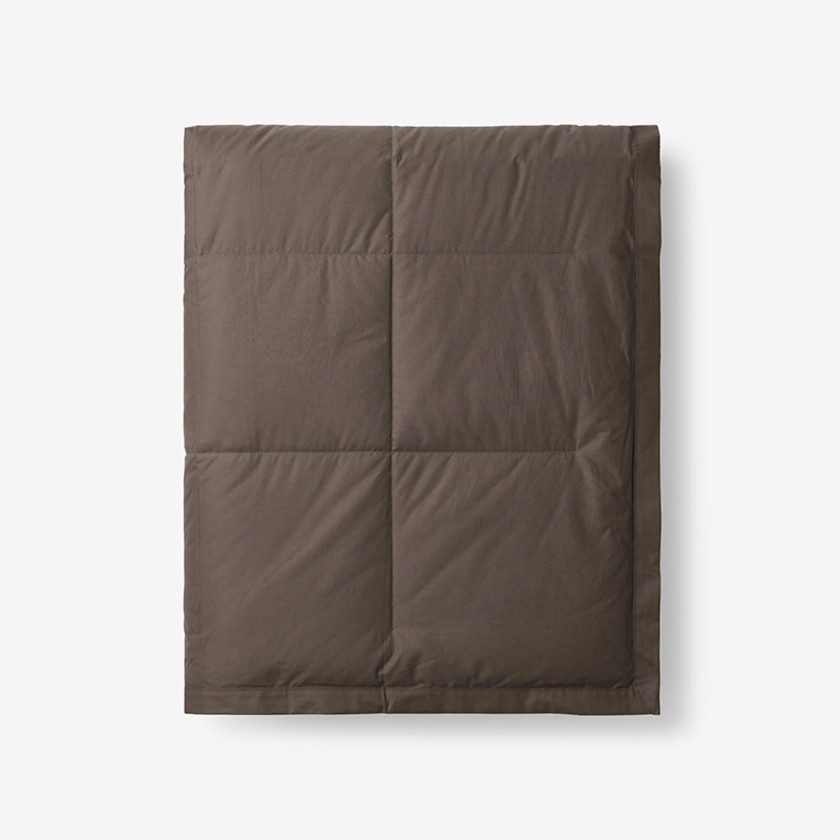 Quilted down throw top