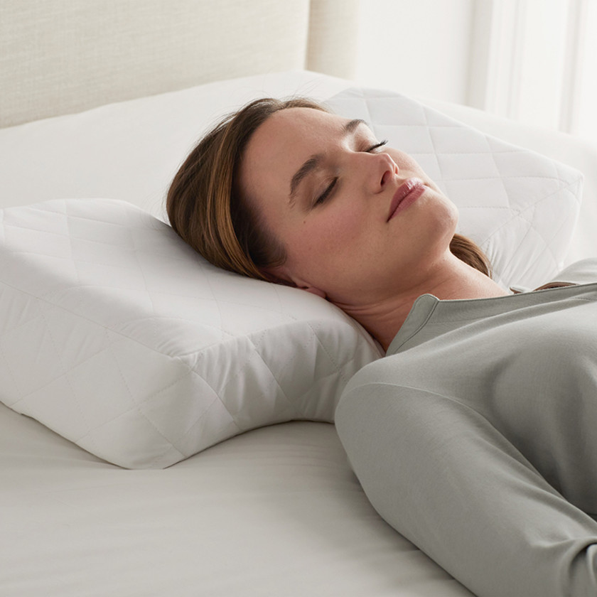 Neck Support Memory Foam Pillow,White