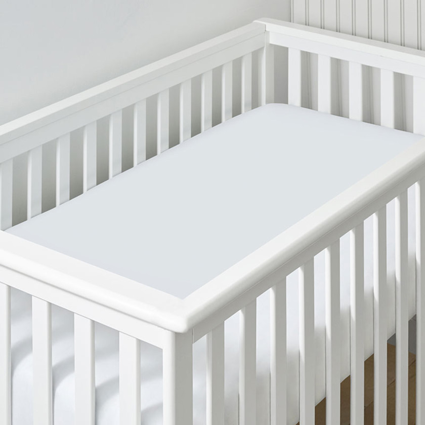 Classic Cool Organic Cotton Percale Solid Fitted Crib Sheet - White,White