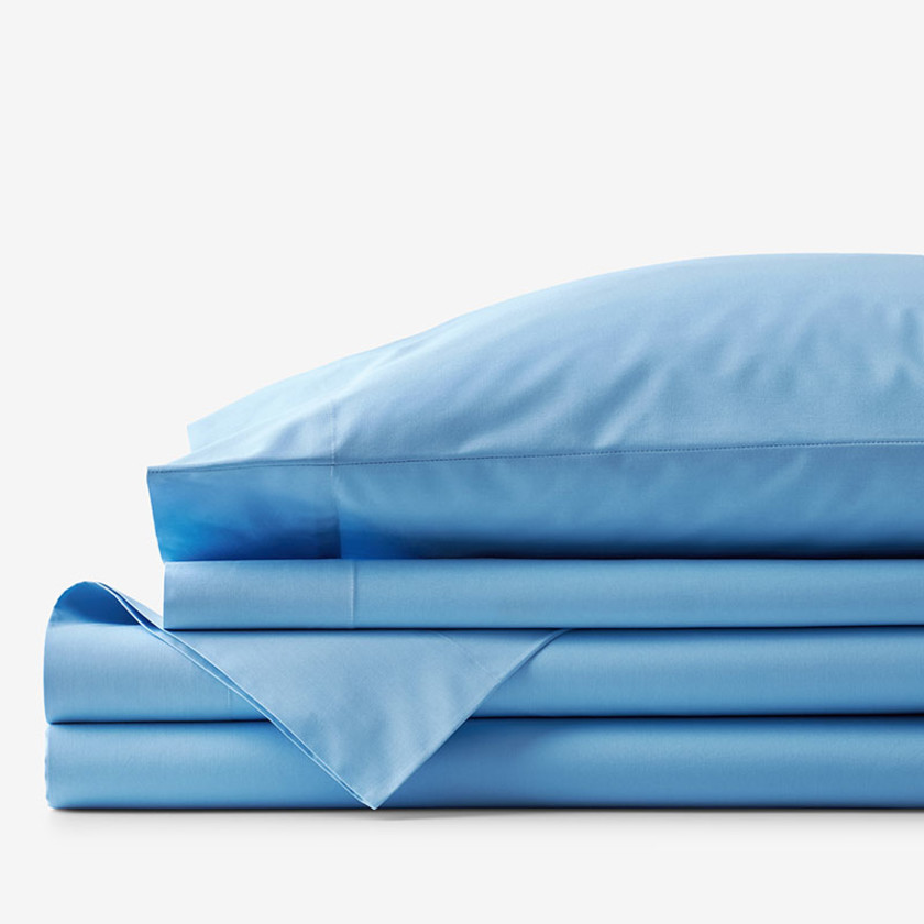 Classic Cool Organic Cotton Percale Solid Bed Sheet Set