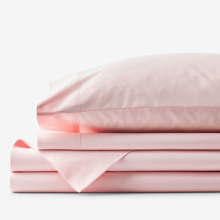 Classic Cool Organic Cotton Percale Solid Bed Sheet Set