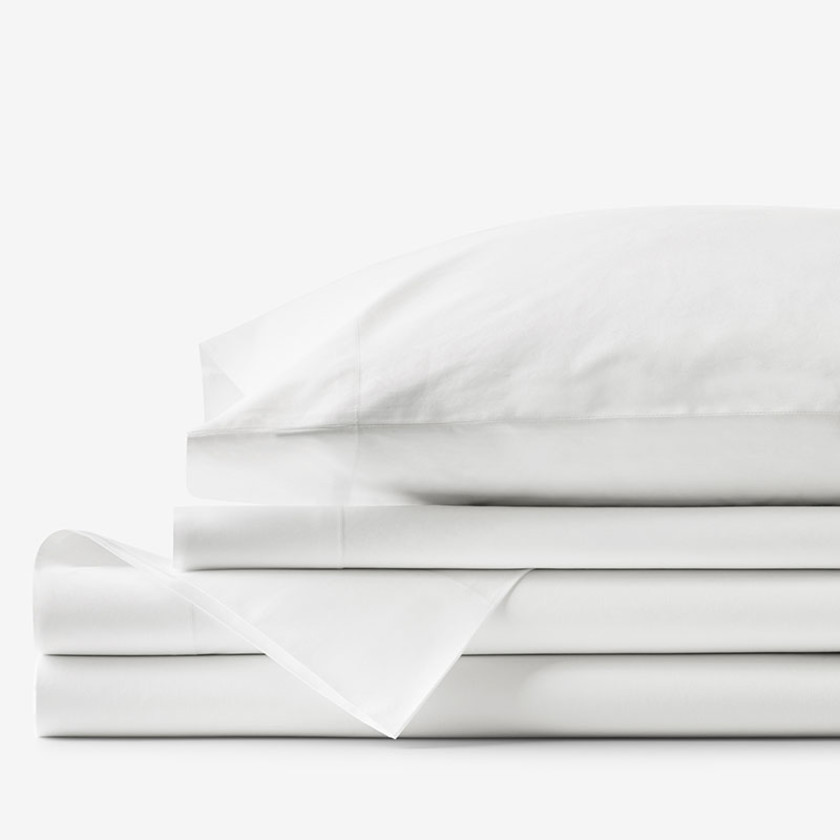 Classic Cool Organic Cotton Percale Solid Bed Sheet Set