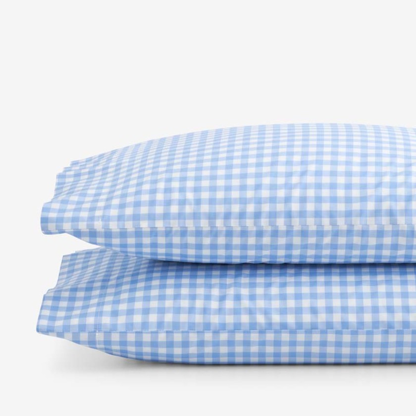 Gingham Classic Cool Organic Cotton Percale Pillowcase Set