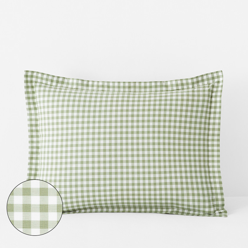 Gingham Classic Cool Organic Cotton Percale Sham