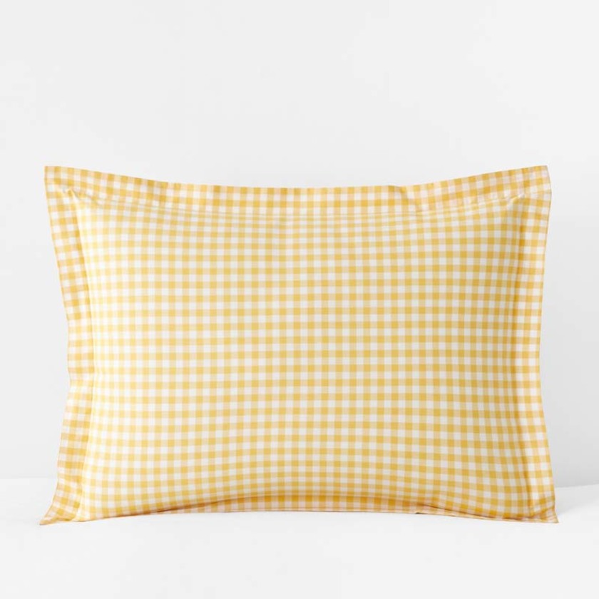 Gingham Classic Cool Organic Cotton Percale Sham