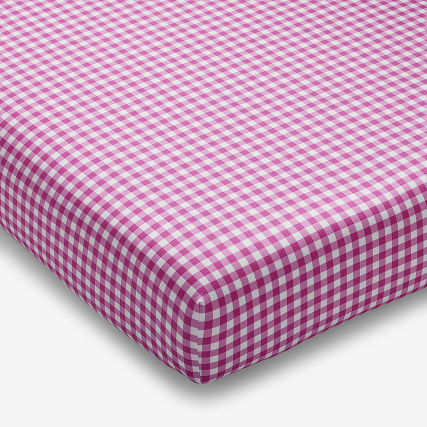 Gingham Classic Cool Organic Cotton Percale Crib Sheet