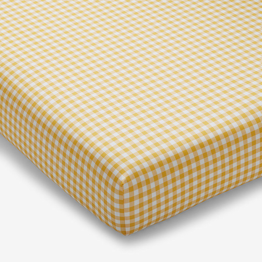 Gingham Classic Cool Organic Cotton Percale Crib Sheet