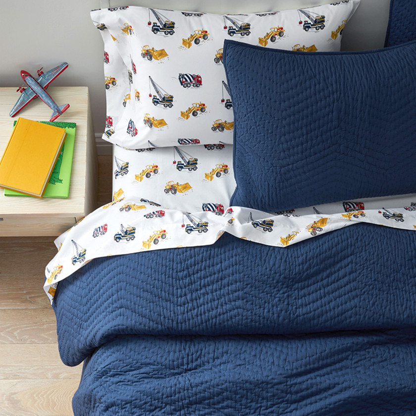 Builder's Site Classic Cool Organic Cotton Percale Sham - Multi, Standard,Multi