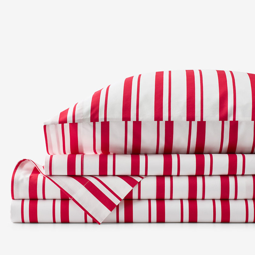 Stripe Classic Cool Organic Cotton Percale Sheet Set