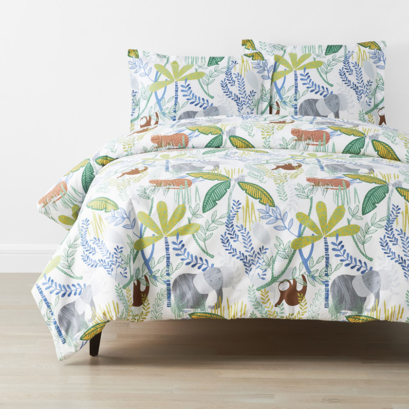 Jungle Classic Cool Organic Cotton Percale Duvet Cover Set