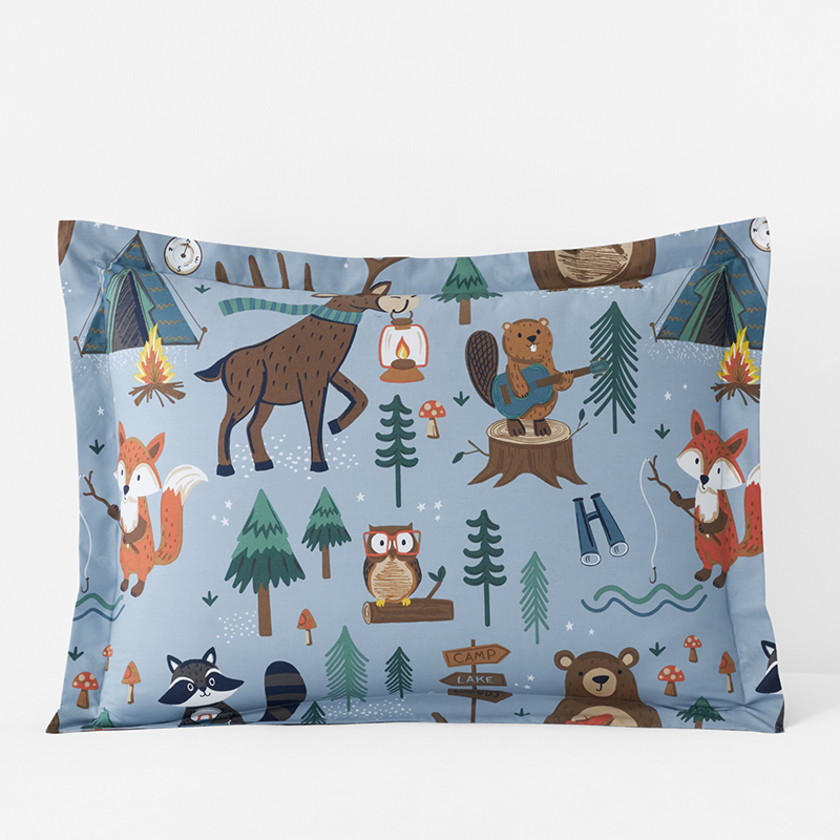 Animal Campers Classic Cool Organic Cotton Percale Sham