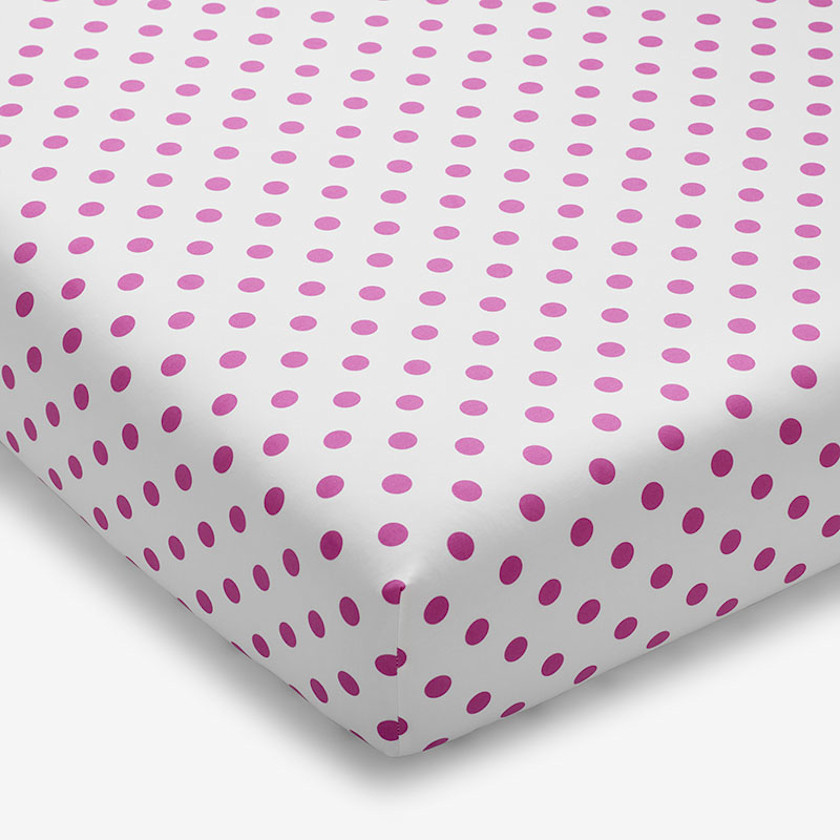 Dot Classic Cool Organic Cotton Percale Crib Sheet