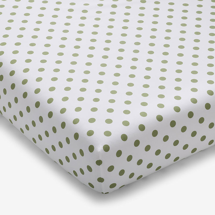 Dot Classic Cool Organic Cotton Percale Crib Sheet