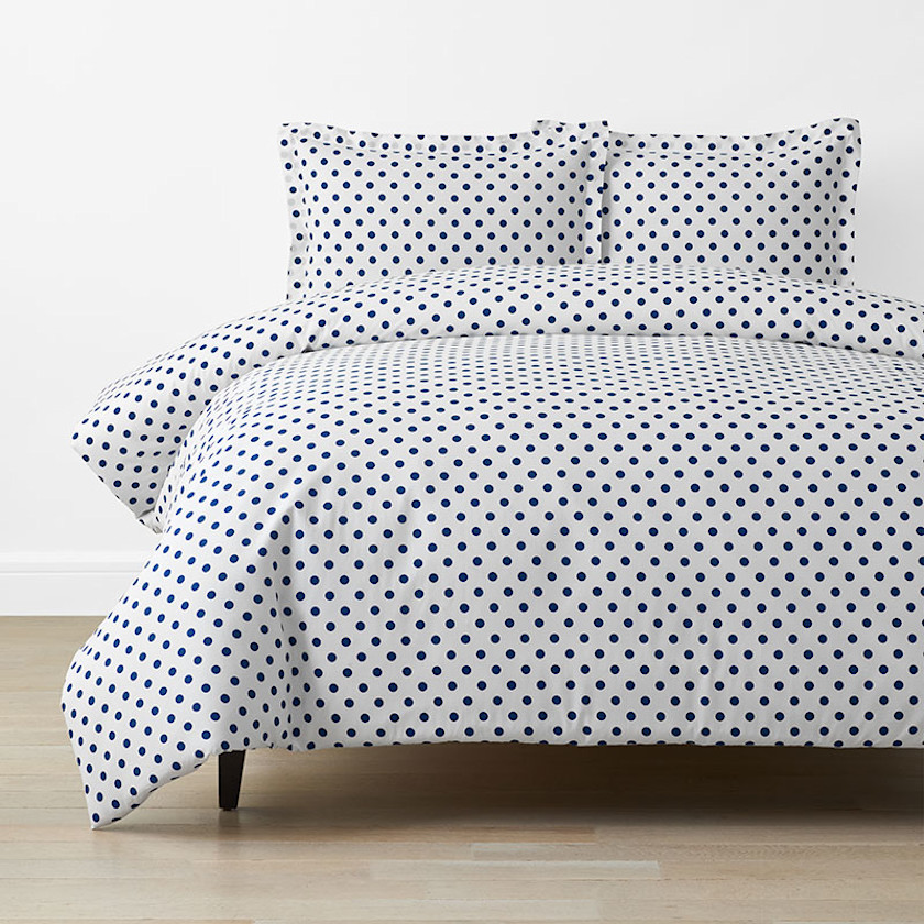 Dot Classic Cool Organic Cotton Percale Duvet Cover Set