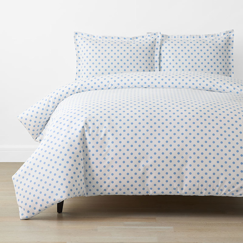 Dot Classic Cool Organic Cotton Percale Duvet Cover Set