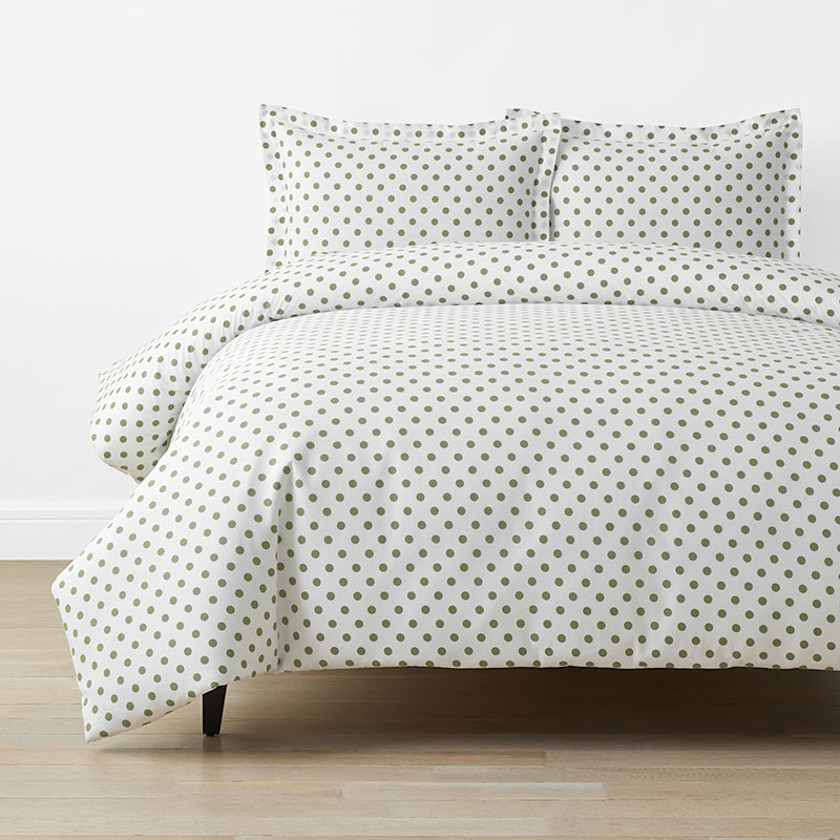 Dot Classic Cool Organic Cotton Percale Duvet Cover Set