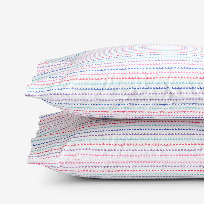 Zig Zag Classic Cool Organic Cotton Percale Pillowcase Set