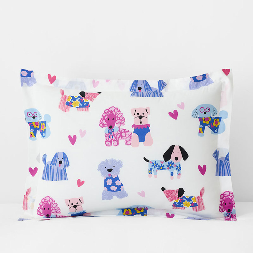 Puppy Love Classic Cool Organic Cotton Percale Sham