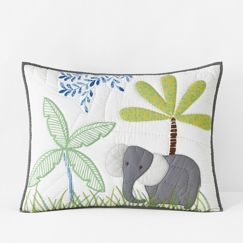 Jungle Quilted Sham