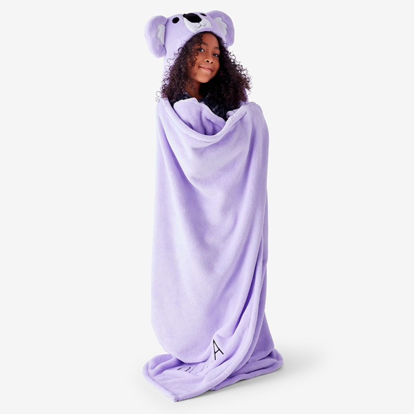 Kids Plush Animal Hooded Fleece Throw Blanket The Company Store