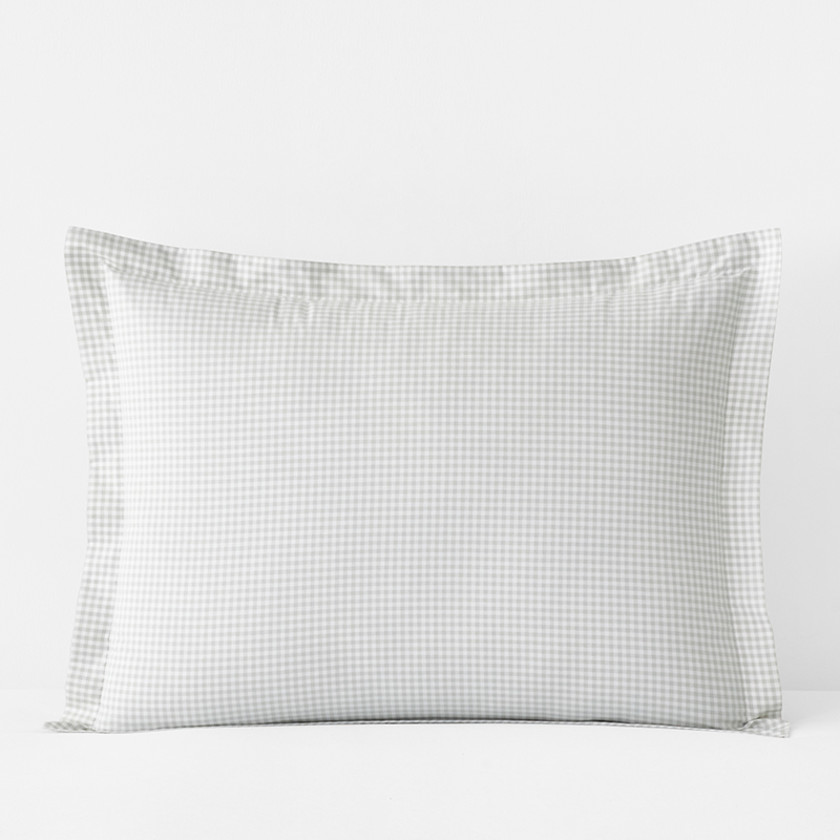 Ditsy Gingham Classic Cool Organic Cotton Percale Sham
