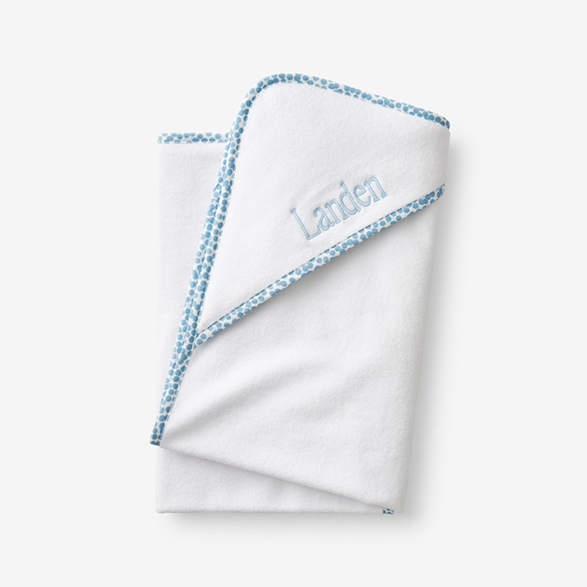 Baby Hooded Towel - Dots Blue,Dots Blue