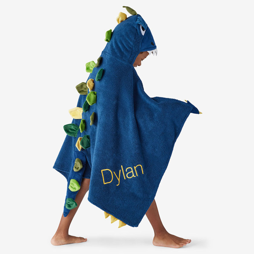 Hooded Towel - Navy Dino,Navy Dino