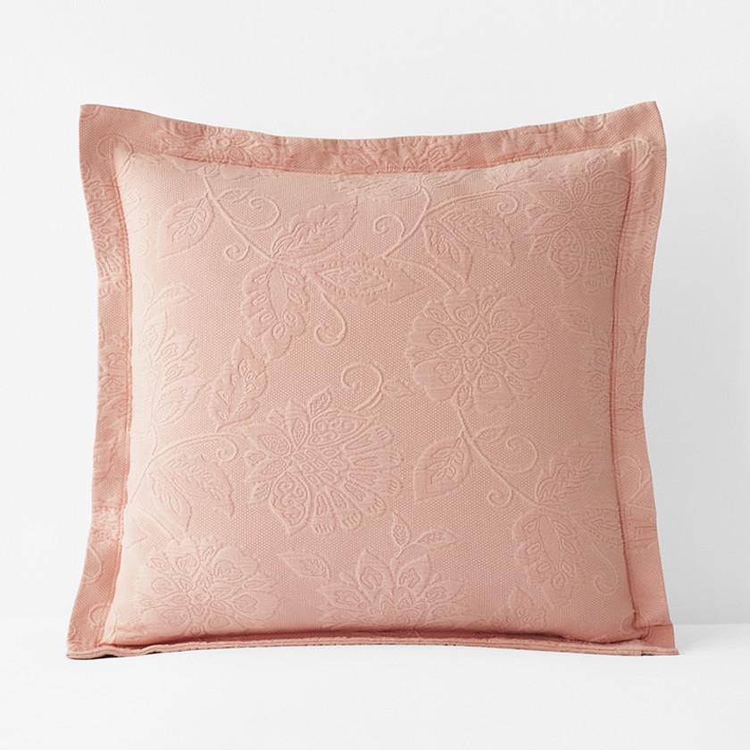 Putnam Cotton Matelassé Sham - Coral,Coral