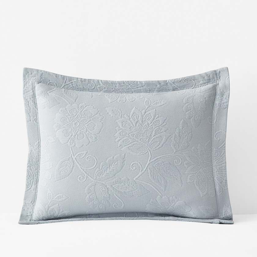 Putnam Cotton Matelassé Sham - Sterling Gray,Sterling Gray