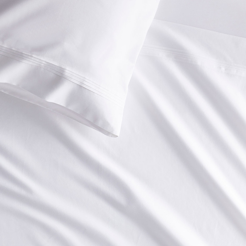 Premium Smooth Egyptian Cotton Sateen Pillowcase Set - White, Standard,White