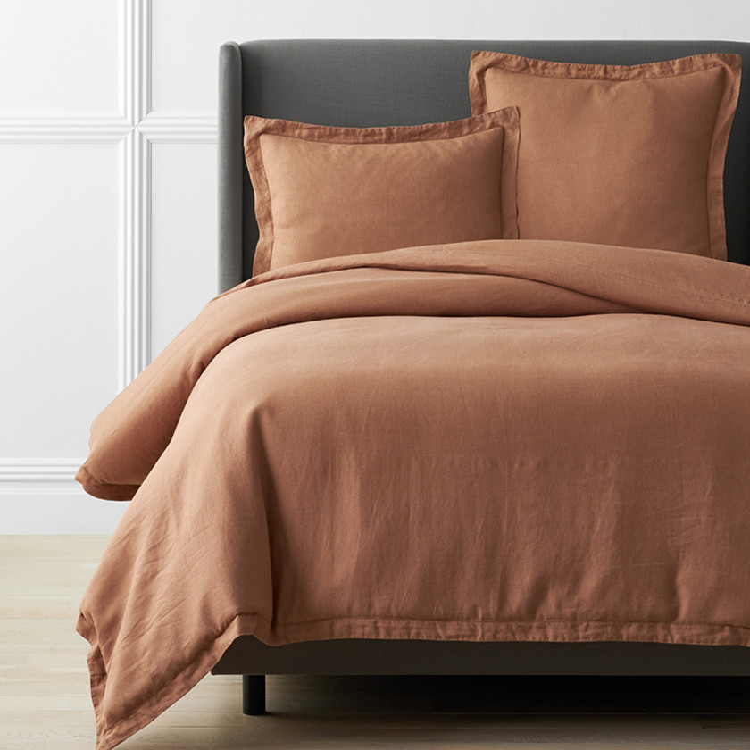 Premium Breathable Relaxed Linen Solid Duvet Cover