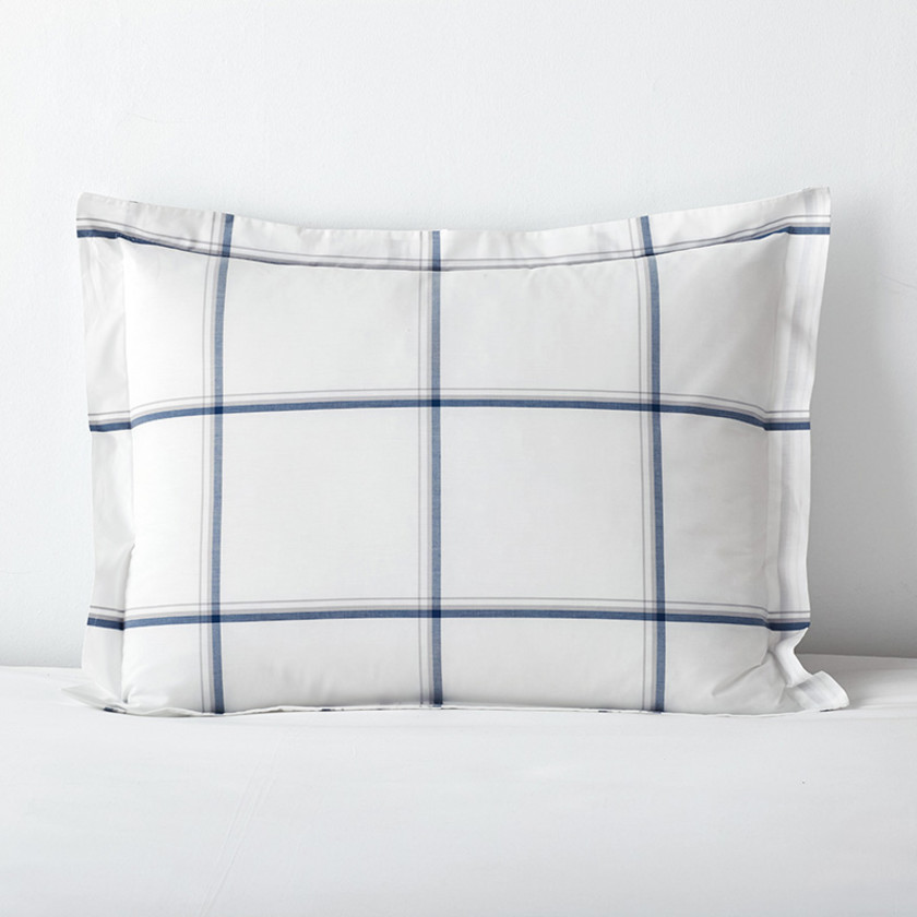 Windowpane plaid pillow on sale