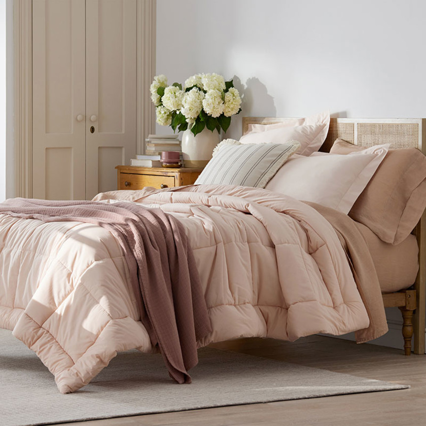 Classic Cool Cotton Percale Comforter - Peach Nectar, Twin/Twin XL,Peach Nectar