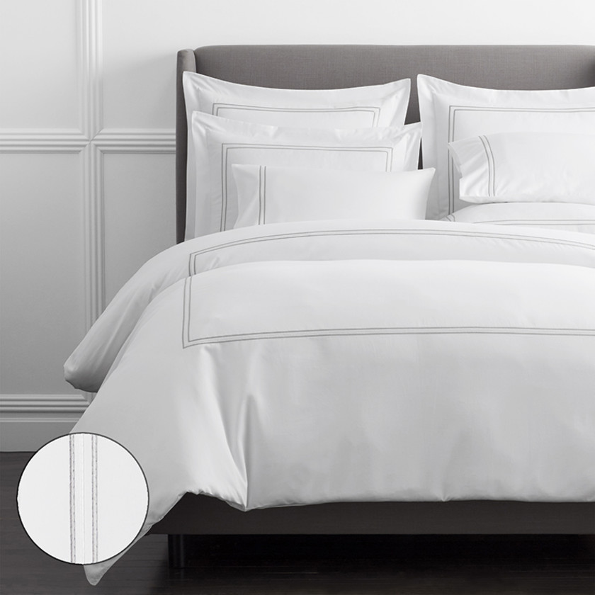 Dorset Stripe Luxe Smooth Egyptian Cotton Sateen Duvet Cover