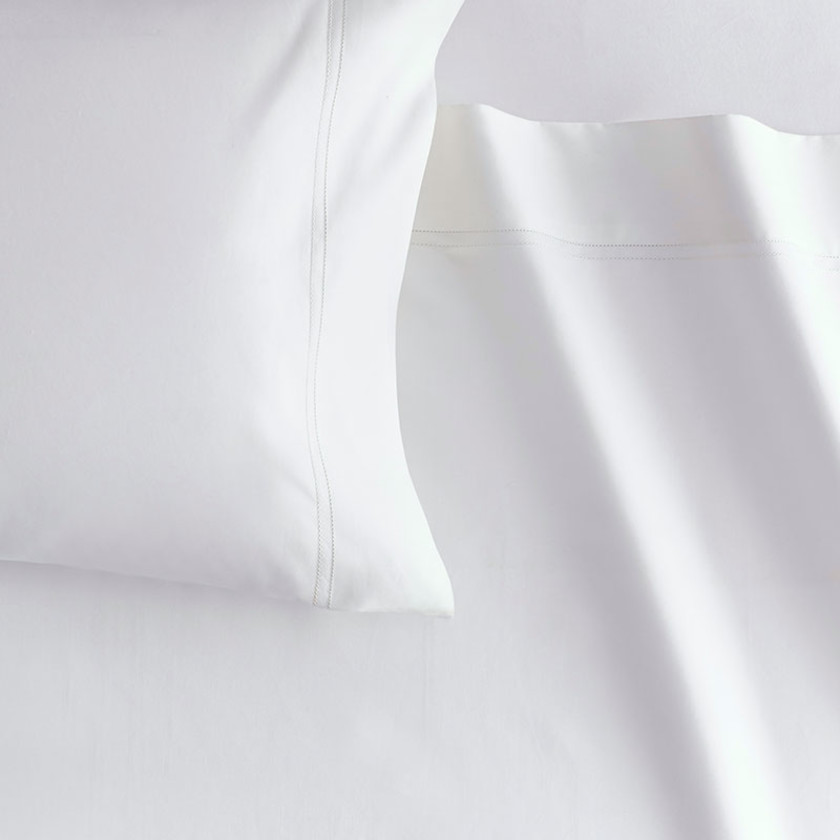 Luxe Smooth Egyptian Cotton Sateen Flat Bed Sheet - White, Queen,White